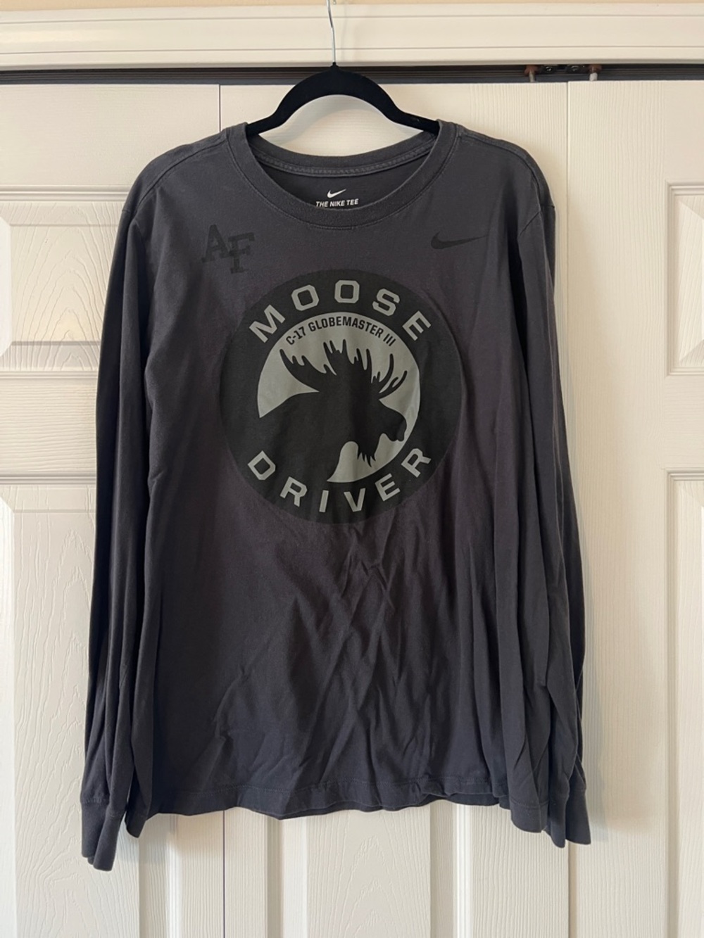 Nike Charcoal Gray Moose Driver Long Sleeve Tee